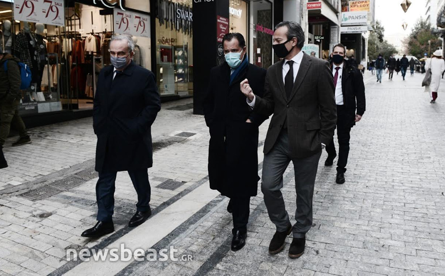 Άνοιγμα καταστημάτων: Αυτοψία Γεωργιάδη – Παπαθάναση στην Ερμού