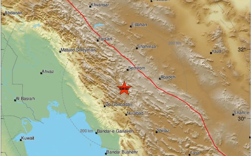 Ισχυρός σεισμός στο νοτιοδυτικό Ιράν