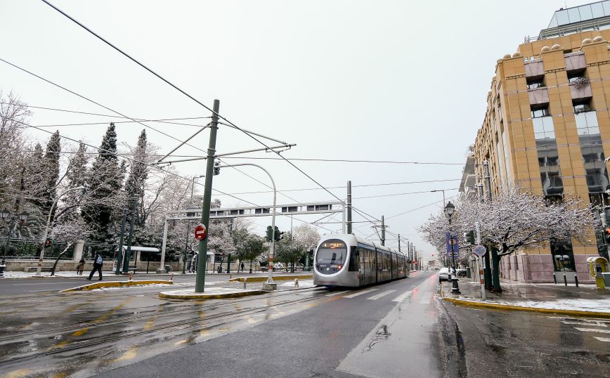 Κακοκαιρία Μήδεια: Κανονικά τα δρομολόγια του τραμ