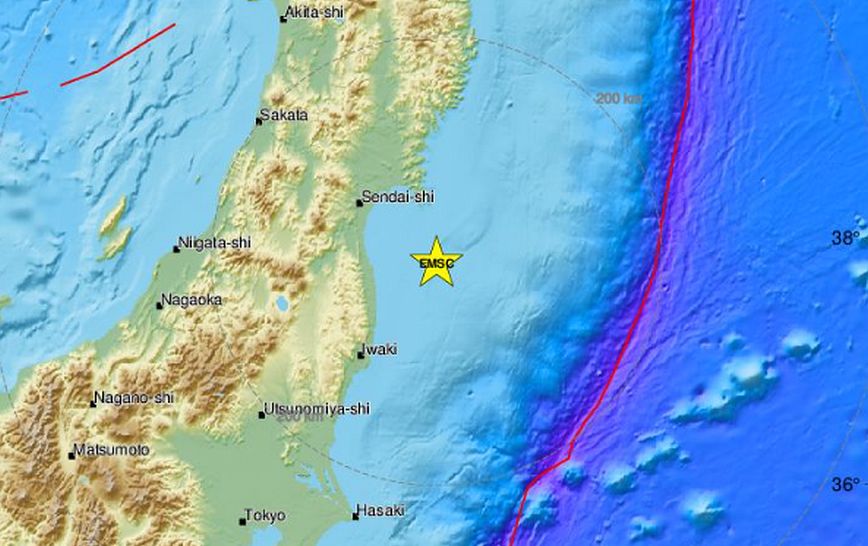 Ιαπωνία: Ισχυρή σεισμική δόνηση ανοικτά της Φουκουσίμα