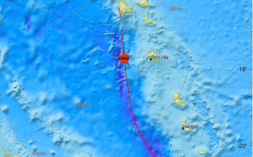 Ισχυρός σεισμός τώρα στο αρχιπέλαγος Βανουατού