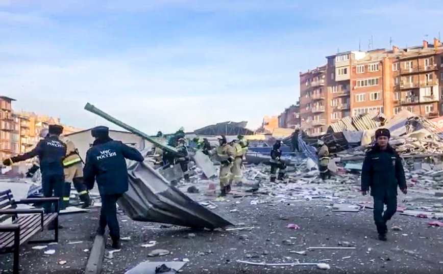 Ισχυρή έκρηξη στη Ρωσία: Διασώθηκε ένα εγκλωβισμένος κάτω από τα συντρίμμια