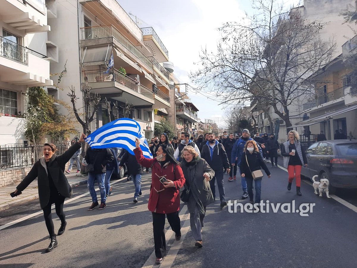 Νέα πορεία διαμαρτυρίας στον Ευόσμο κατά του lockdown