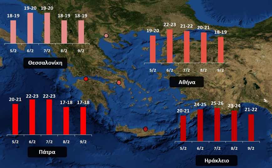 Καιρός: Ανοιξιάτικο Σαββατοκύριακο με θερμοκρασία έως 25 βαθμούς &#8211; Δείτε τον πίνακα