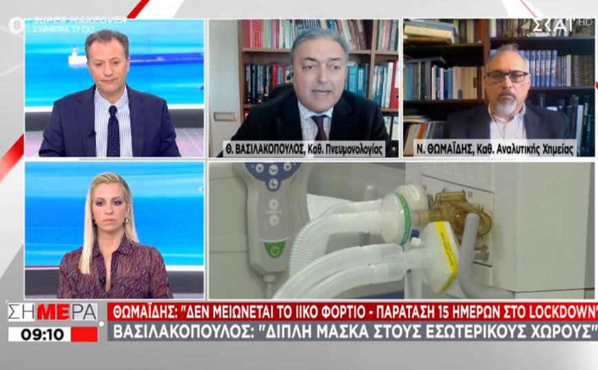 Ανησυχία για την πορεία του κορονοϊού – Βασιλακόπουλος: Η παράταση του lockdown για 2 βδομάδες μπορεί να μην αρκετή