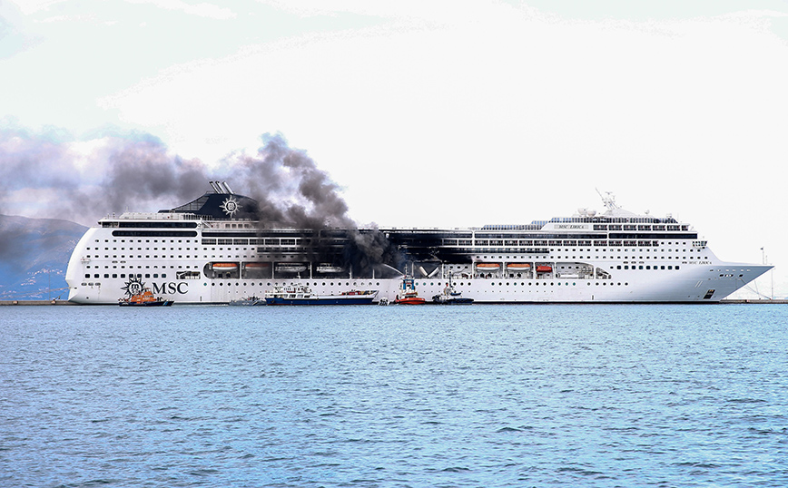 Έσβησε η φωτιά στο κρουαζιερόπλοιο στην Κέρκυρα: «Ήταν μια πολύ δύσκολη πυρκαγιά»