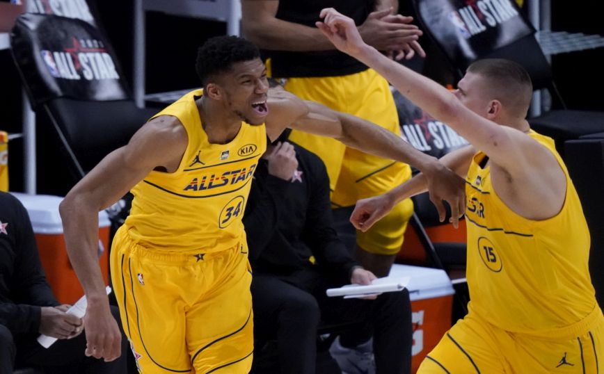 ΝΒΑ, All Star Game: Ασταμάτητος ο Γιάννης Αντετοκούνμπο – Τρίποντο με ταμπλό και 16/16 σουτ