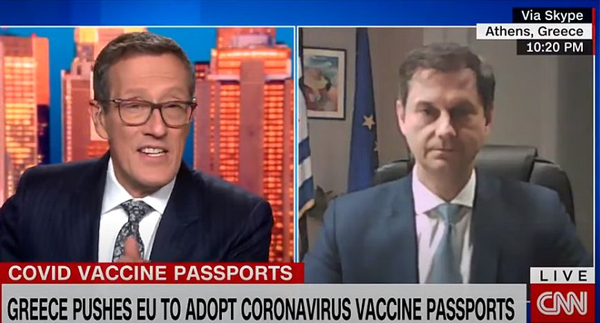 Θεοχάρης στο CNN: Το πιστοποιητικό εμβολιασμού είναι το μέσον επιστροφής στην ελευθερία μετακινήσεων