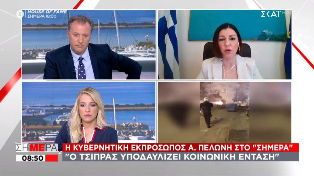 Πελώνη σε ΣΚΑΪ για lockdown: Δεν είναι της παρούσης η συζήτηση για άνοιγμα δραστηριοτήτων