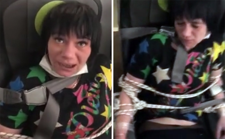Απίστευτες εικόνες σε πτήση: Γυναίκα έβγαζε συνέχεια το εσώρουχό της και την έδεσαν στη θέση της