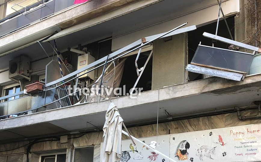 Έκρηξη σε διαμέρισμα στη Θεσσαλονίκη, εκτός κινδύνου ένας ηλικιωμένος
