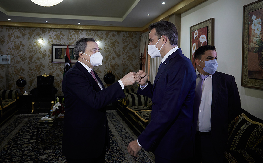 Συνάντηση Μητσοτάκη – Ντράγκι: Η κοινή γραμμή Ελλάδας και Ιταλίας για την επόμενη ημέρα στη Λιβύη