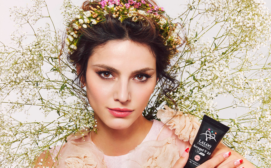 A beautiful woman is like a spring day. Iliana for Laloo Cosmetics