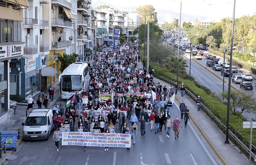 Κλειστή η Κατεχάκη και στα δύο ρεύματα λόγω πορείας διαμαρτυρίας για τις επιθέσεις του Ισραήλ στη Γάζα