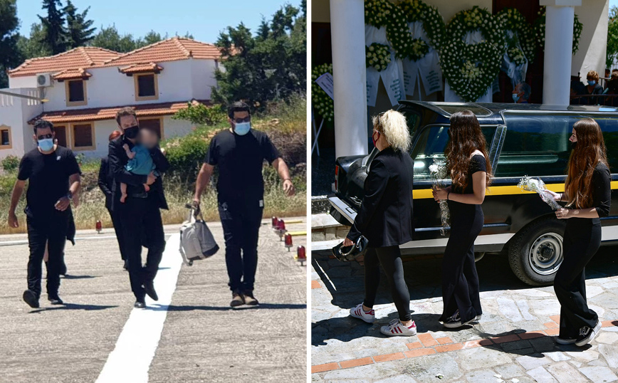 Θρήνος στην κηδεία της Καρολάιν: Συγκλόνισε ο 32χρονος σύζυγός της με το μωρό στην αγκαλιά – «Μέσα από τη Λυδία θα είναι πάντα μαζί μας»