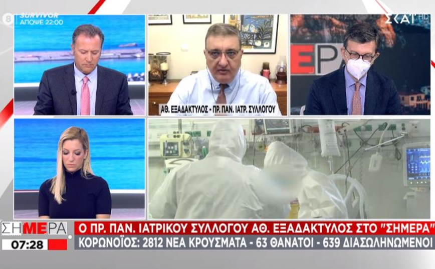 Εξαδάκτυλος: Δεν πρέπει να χαλαρώσουμε &#8211; Πιο πολλές οι εισαγωγές στα νοσοκομεία από τα εξιτήρια χθες