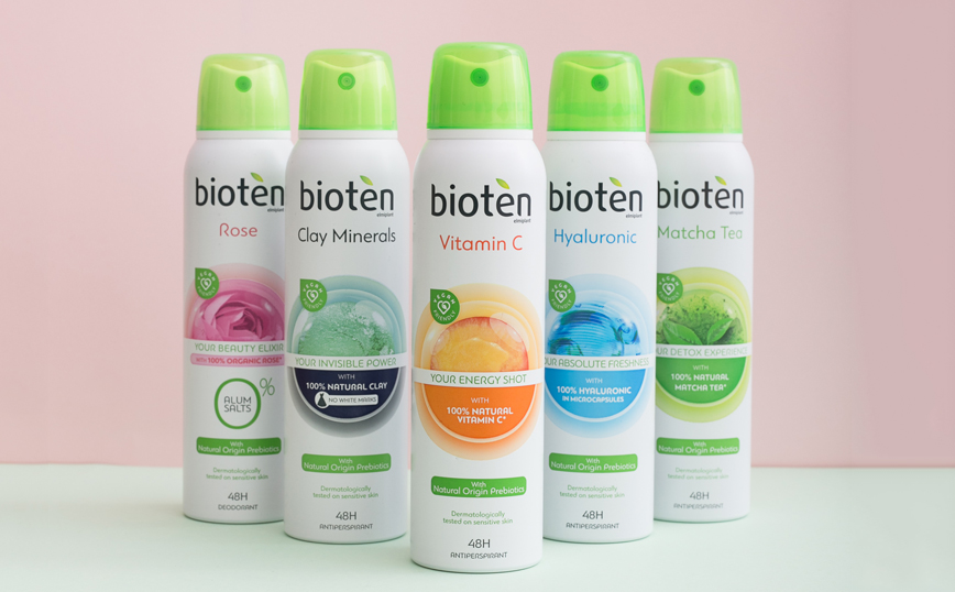 To bioten φέρνει μια νέα σειρά αποσμητικών  με  πρεβιοτικά και συστατικά φυσικής προέλευσης