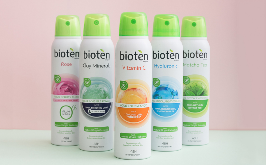 To bioten φέρνει μια νέα σειρά αποσμητικών  με  πρεβιοτικά και συστατικά φυσικής προέλευσης