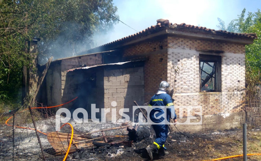 Σπίτι ηλικιωμένου στον Πύργο καταστράφηκε ολοσχερώς από φωτιά