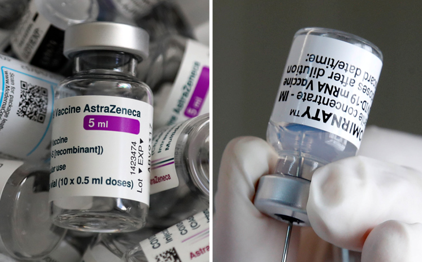«Κοκτέιλ» εμβολίων AstraZeneca και Pfizer: Ποια είναι η αποτελεσματικότητά του και πόσοι εμφάνισαν σοβαρές παρενέργειες