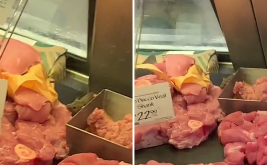 Ποντίκι έκανε βόλτα στα κρέατα σε κατάστημα τροφίμων