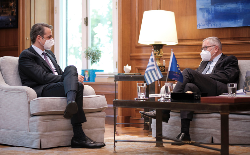 Συνάντηση Μητσοτάκη &#8211; Ρέγκλινγκ: Καλό το Σχέδιο Ανάκαμψης της Ελλάδας, «κλειδί» η υλοποίησή του