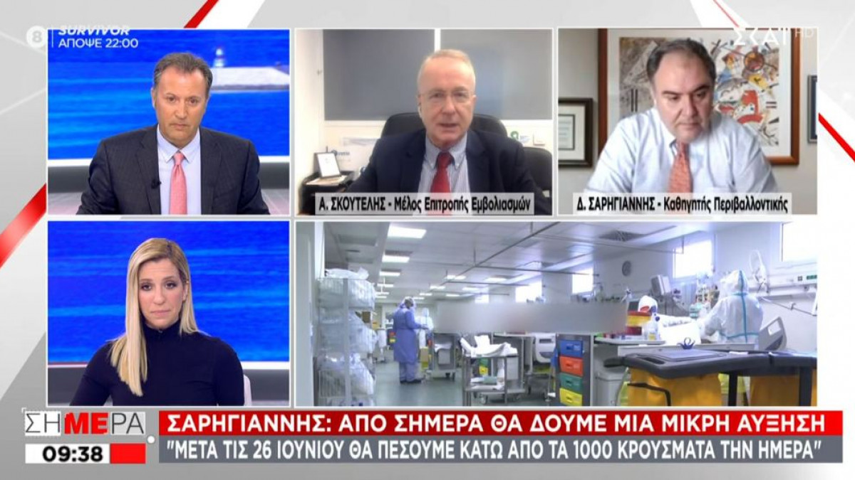 Κρούσματα σήμερα: Αύξηση περιμένει ο Σαρηγιάννης &#8211; «Μετά τις 26 Ιουνίου θα πέσουν κάτω από τα 1.000»