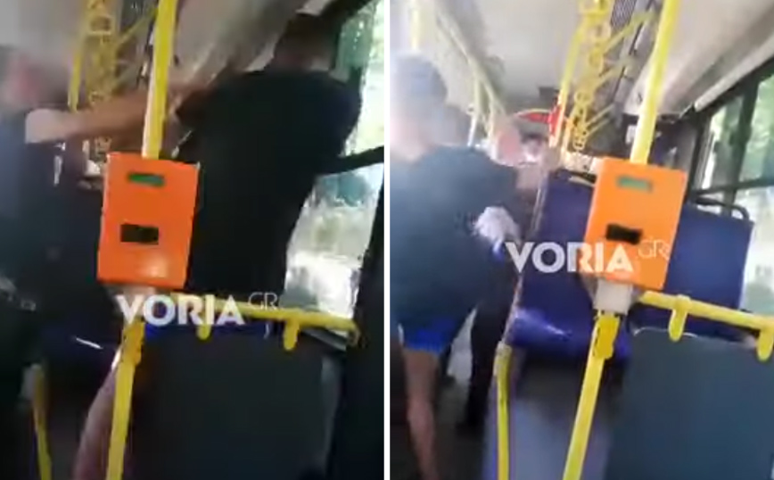 Σοκαριστικό βίντεο με νεαρό επιβάτη να ξυλοκοπεί ηλικιωμένο σε λεωφορείο στη Θεσσαλονίκη