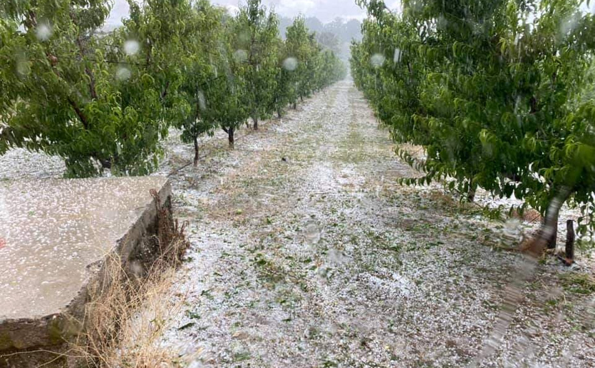 Σφοδρή καταιγίδα και χαλάζι σε Κοζάνη και Βελβεντό &#8211; «Άσπρισαν» δρόμοι και χωράφια