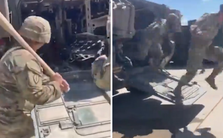 Απολαυστικό βίντεο με ένα ρακούν που κάνει τους στρατιώτες να τρέχουν