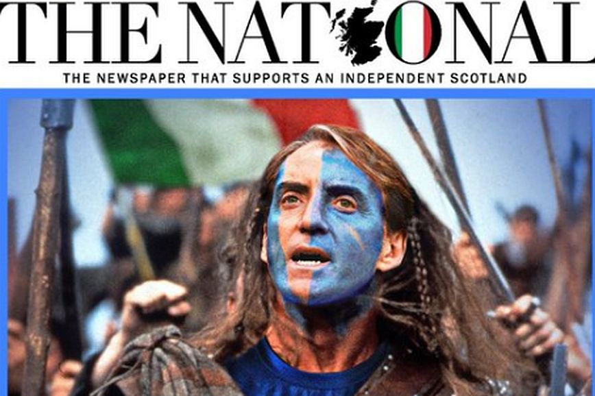 Euro 2020: Επικό πρωτοσέλιδο σκωτσέζικης εφημερίδας, έντυσαν Braveheart τον Μαντσίνι