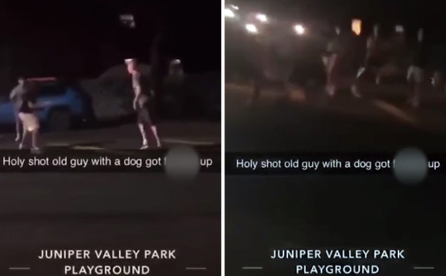 Βίντεο με την εξοργιστική επίθεση όχλου εφήβων σε άντρα που είχε βγάλει βόλτα τον σκύλο του