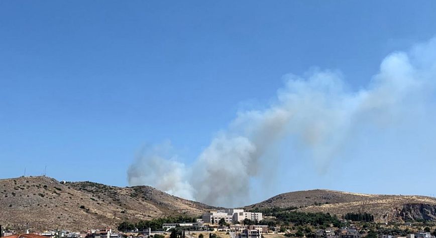 Μεγάλη φωτιά στη Χαλκίδα  &#8211; Οι καπνοί έχουν σκεπάσει το κέντρο της πόλης