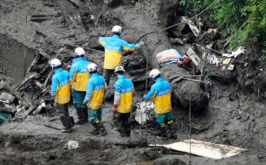 Κατολίσθηση λάσπης στην Ιαπωνία: Στους 4 οι νεκροί, 64 οι αγνοούμενοι