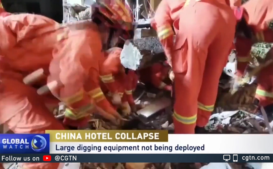 Κατάρρευση ξενοδοχείου στην Κίνα: Ψάχνουν στα συντρίμμια να βρουν τους αγνοούμενους