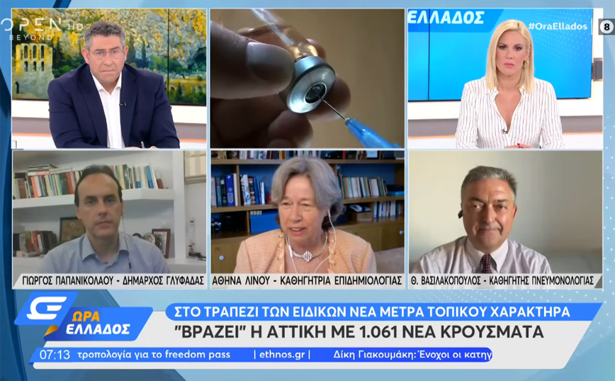 On air Κόντρα Λινού – Βασιλακόπουλου: Τι είπαν για την έξαρση των κρουσμάτων, τα εμβόλια και τη μετάλλαξη Delta