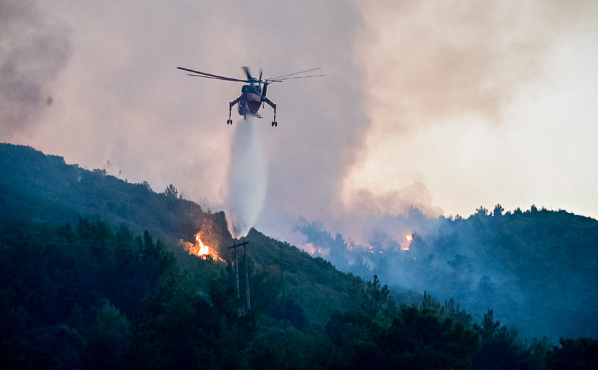 Φωτιά τώρα στην Ηλεία: Εκδηλώθηκε σε χαράδρα στην περιοχή Κορυφή