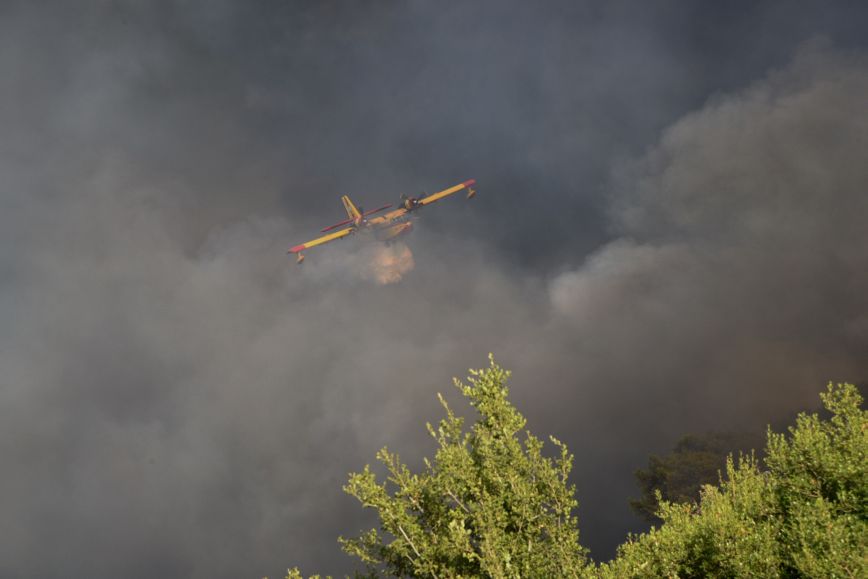 Φωτιά στη Μεσσηνία: Τρία εναέρια πυροσβεστικά μέσα επιχειρούν, από νωρίς το πρωί, στην περιοχή Βασιλίτσι
