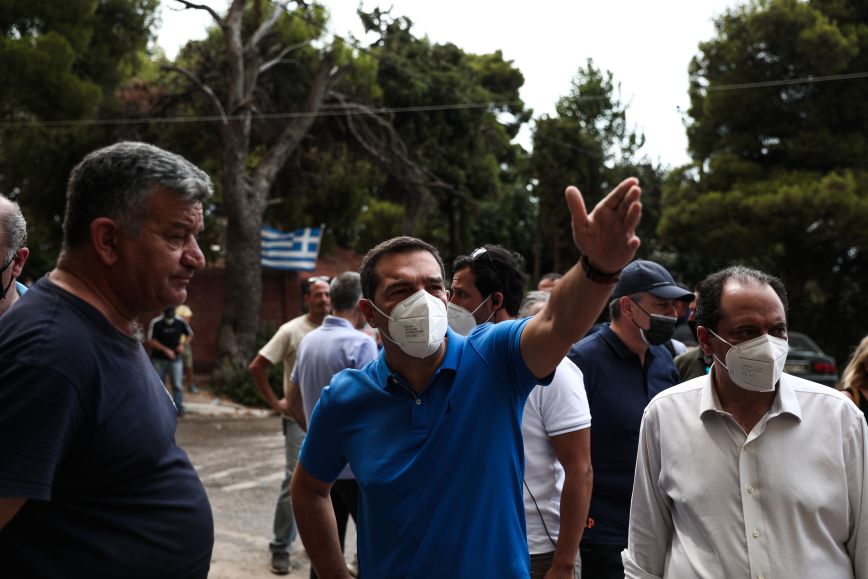 Φωτιές Αττική: Έκκληση Τσίπρα για ενίσχυση πτητικών μέσων στο Κρυονέρι