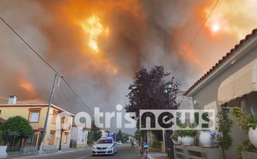 Φωτιά στην Ηλεία: «Πύρινη κόλαση» στο Λάλα – Καίγονται σπίτια και επιχειρήσεις