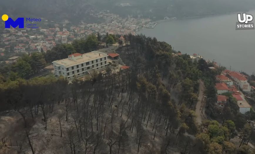 Φωτιά στην Εύβοια: Σοκ και δέος από την καταστροφή &#8211; Βίντεο από drone πάνω από τα καμένα και τα μέτωπα