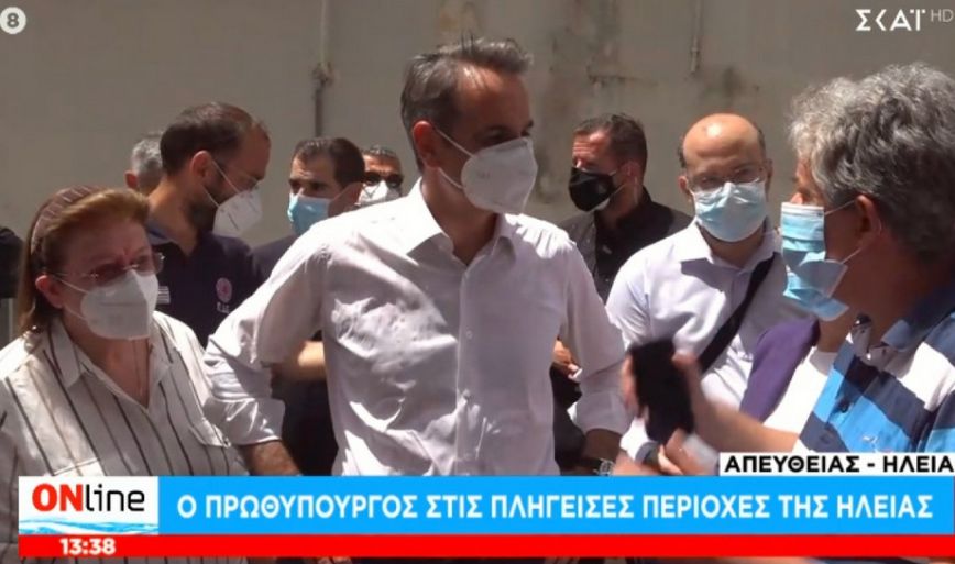 Μητσοτάκης από Ηλεία: Να υπάρξει άμεση θωράκιση των περιοχών