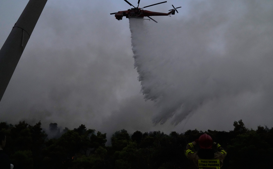 Φωτιά στα Βίλια: Κοντά σε Οινόη και Πανόραμα οι φλόγες &#8211; Ενισχύθηκαν τα εναέρια μέσα