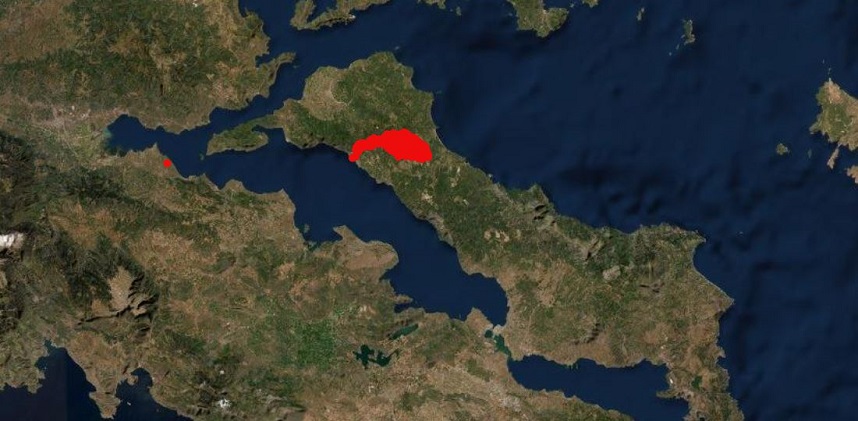Φωτιά στην Εύβοια: Οι ενεργές εστίες και η εξάπλωσή τους, μέσω δορυφόρου