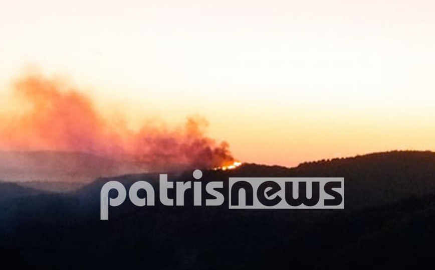 Φωτιά τώρα στην Ηλεία: Στην Κορυφή προς την πλευρά της Αμαλιάδας οι φλόγες