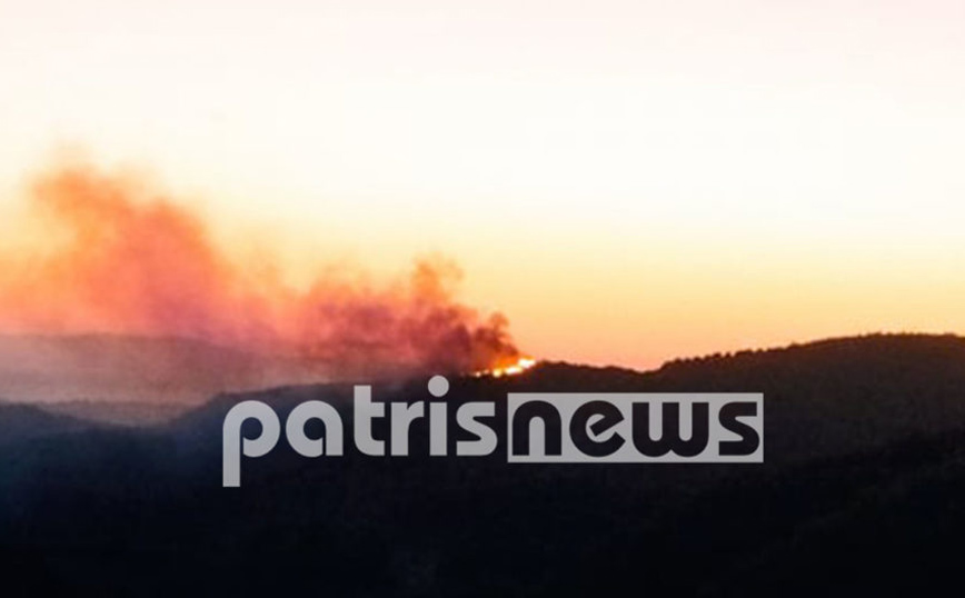 Φωτιά τώρα στην Ηλεία: Στην Κορυφή προς την πλευρά της Αμαλιάδας οι φλόγες