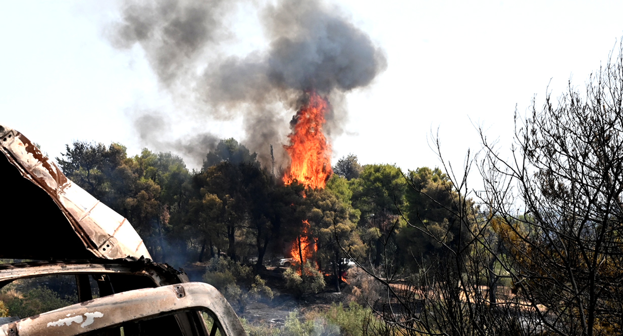 Αναζωπυρώσεις και ανυπολόγιστες ζημιές από την φωτιά στη Βαρυμπόμπη &#8211; Εκτός ελέγχου η πυρκαγιά στην Εύβοια