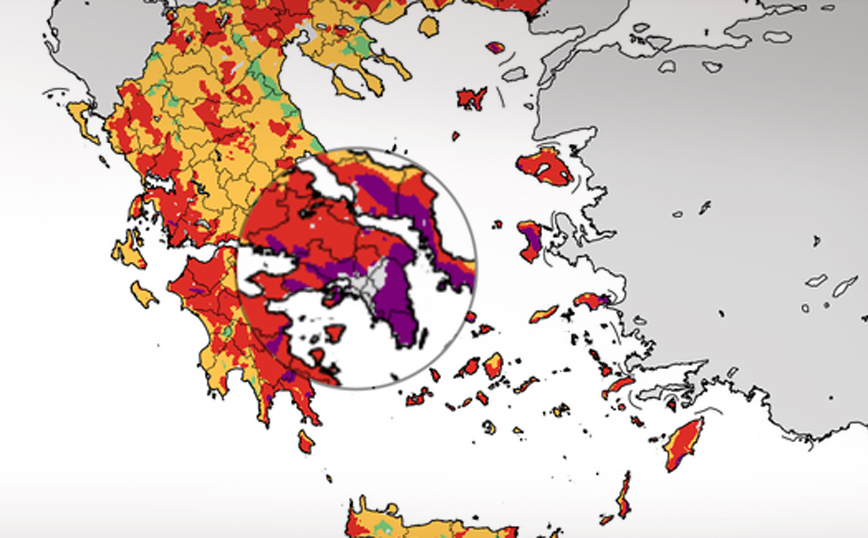 Φωτιά στα Βίλια: Ποια είναι η πρόγνωση για την ένταση των ανέμων στο μέτωπο της πυρκαγιάς