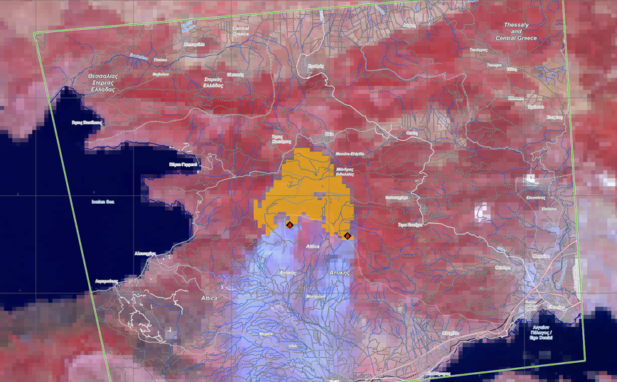 Φωτιά στα Βίλια: 48.000 στρέμματα δάσους κάηκαν, σύμφωνα με τον «Κοπέρνικο»