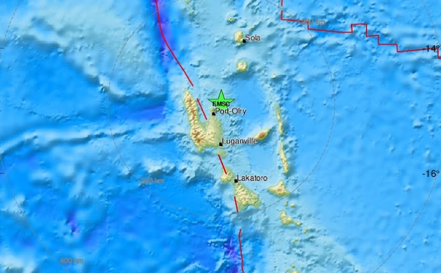 Σεισμός 6,8 Ρίχτερ στο αρχιπέλαγος Βανουάτου
